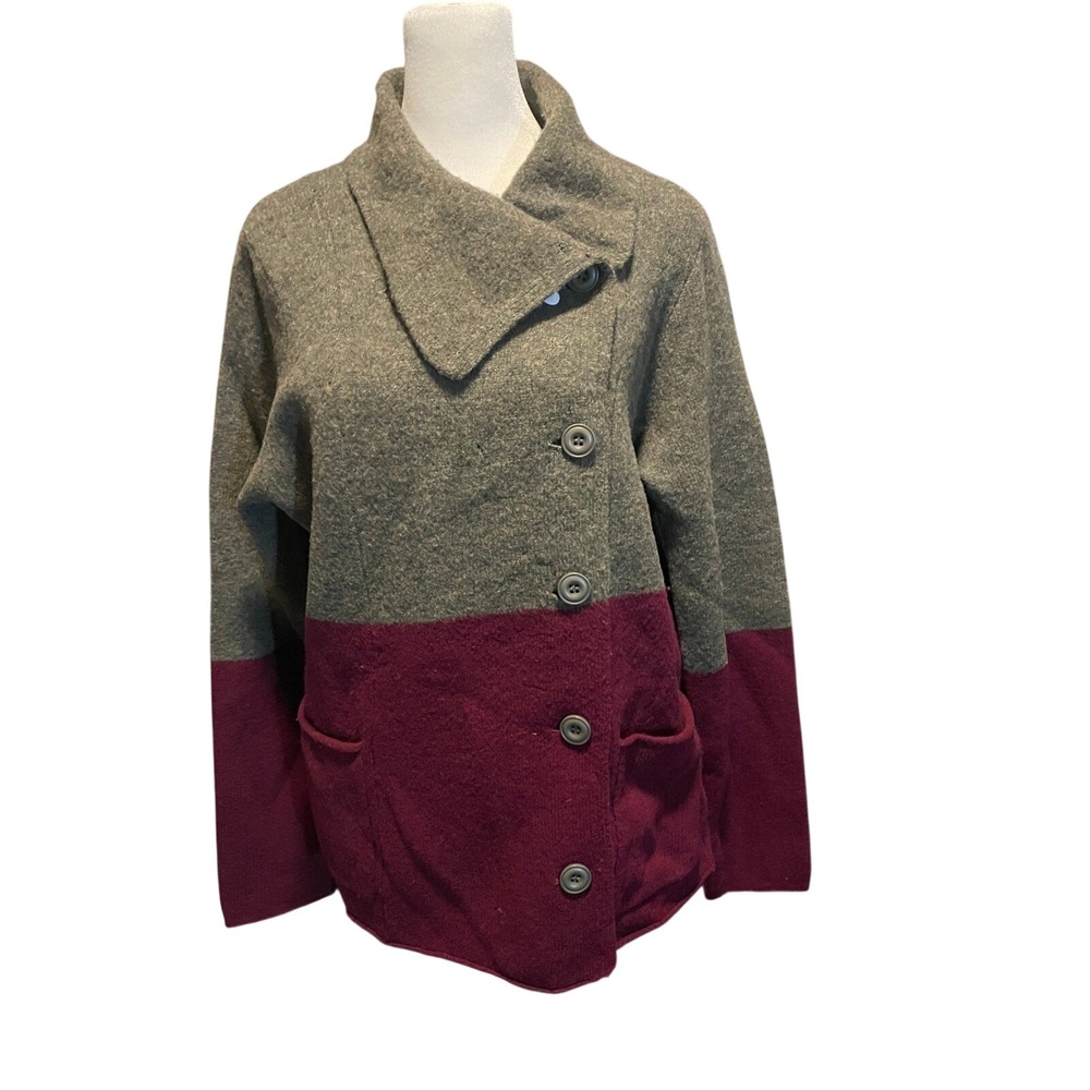 Horny Toad Minimalist Lambswool Earthy Cardigan Sweater Large Cabin Outdoor